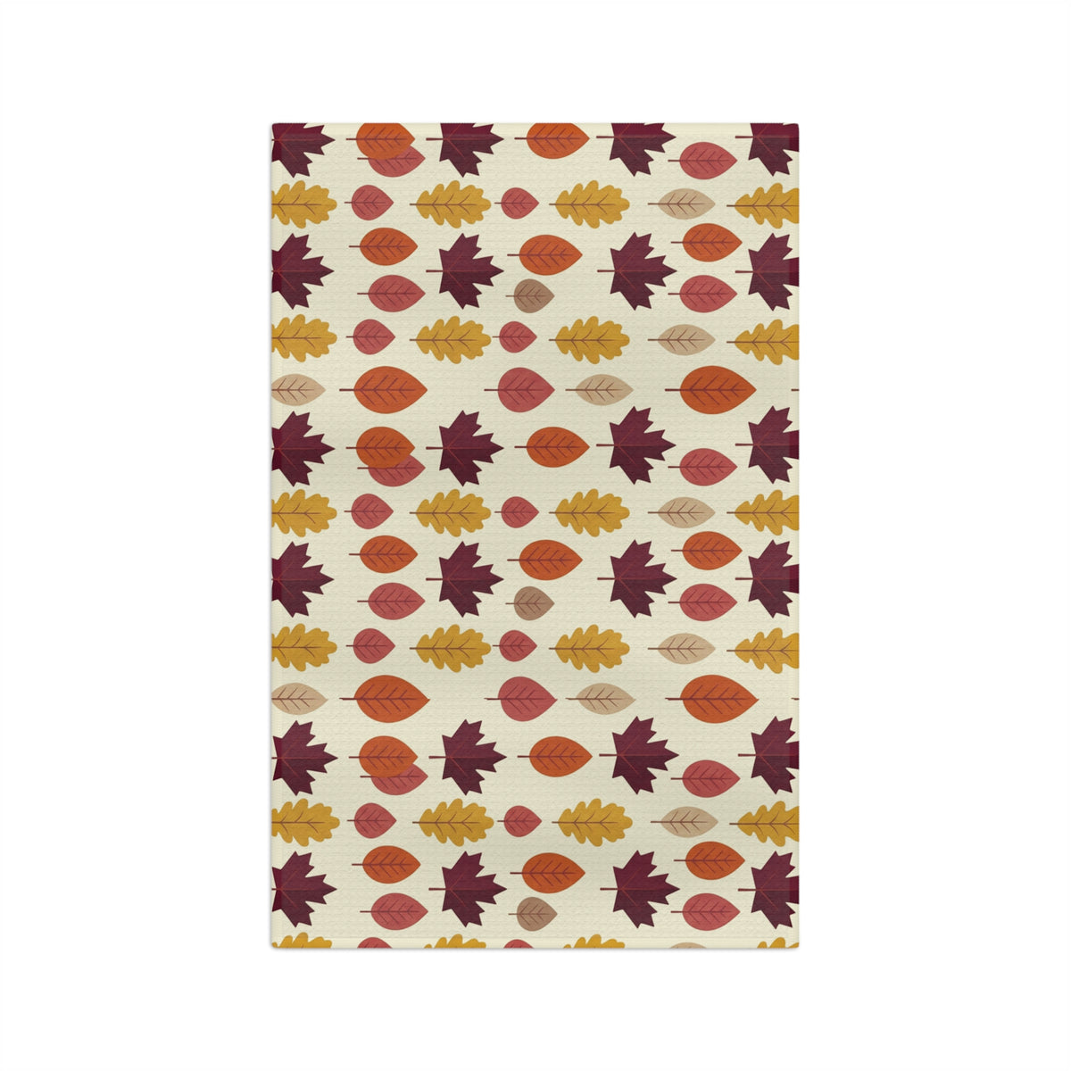 Autumn Leaves Microfiber Tea Towel — Fall Leaf Pattern Kitchen Towel