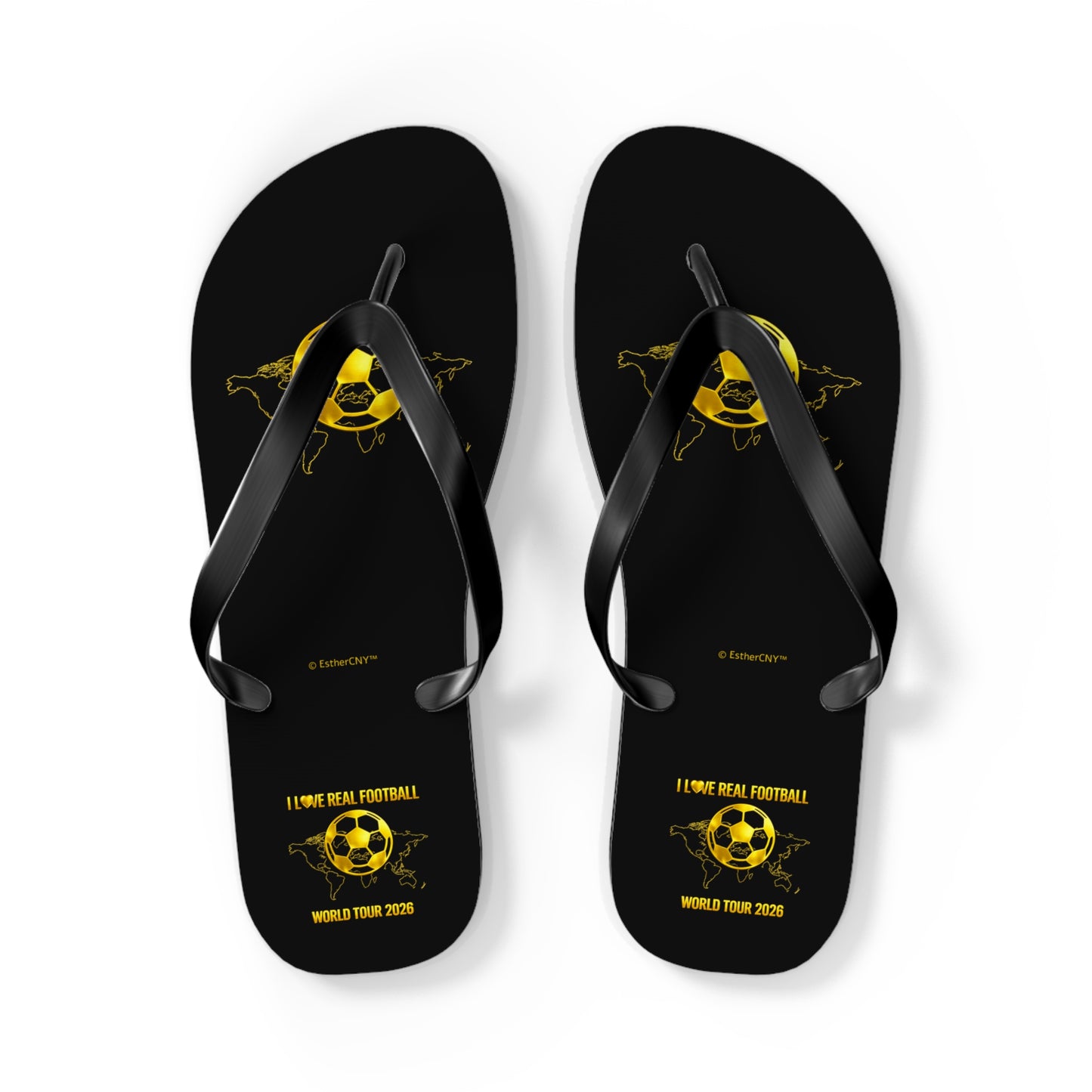I Love Real Football Flip Flops | Football World Tour 2026