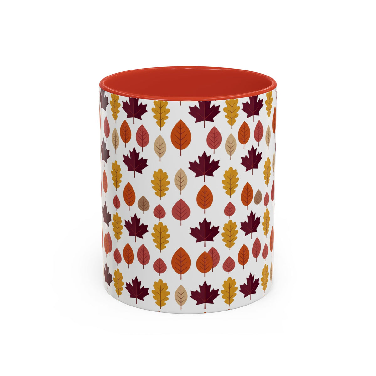Autumn Leaves Accent Coffee Mug – Fall Leaf Pattern 11/15oz
