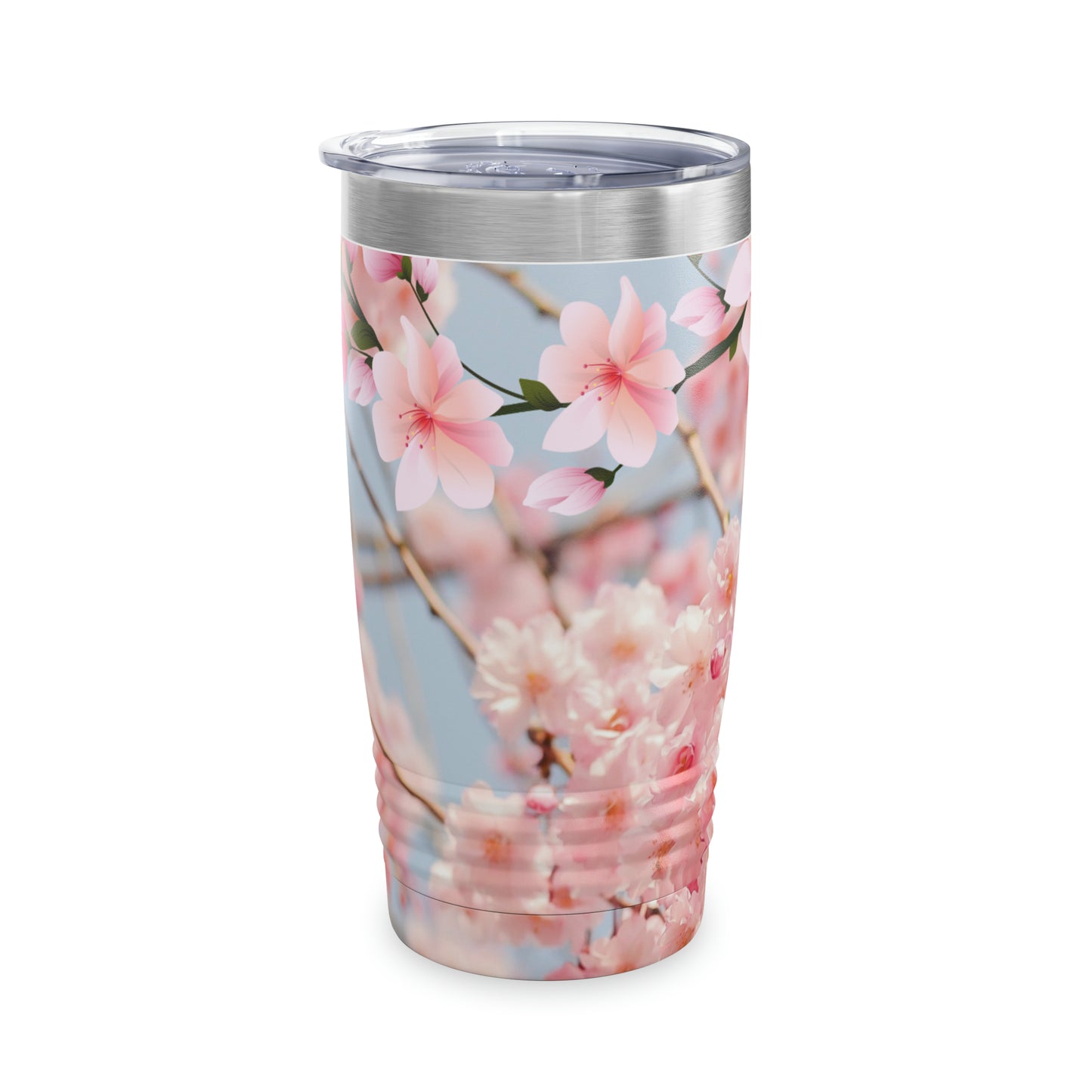 Cherry Blossom Ringneck Tumbler, 20oz, Gift For Her, Gift For Him, drinkware, premium stainless steel tumbler