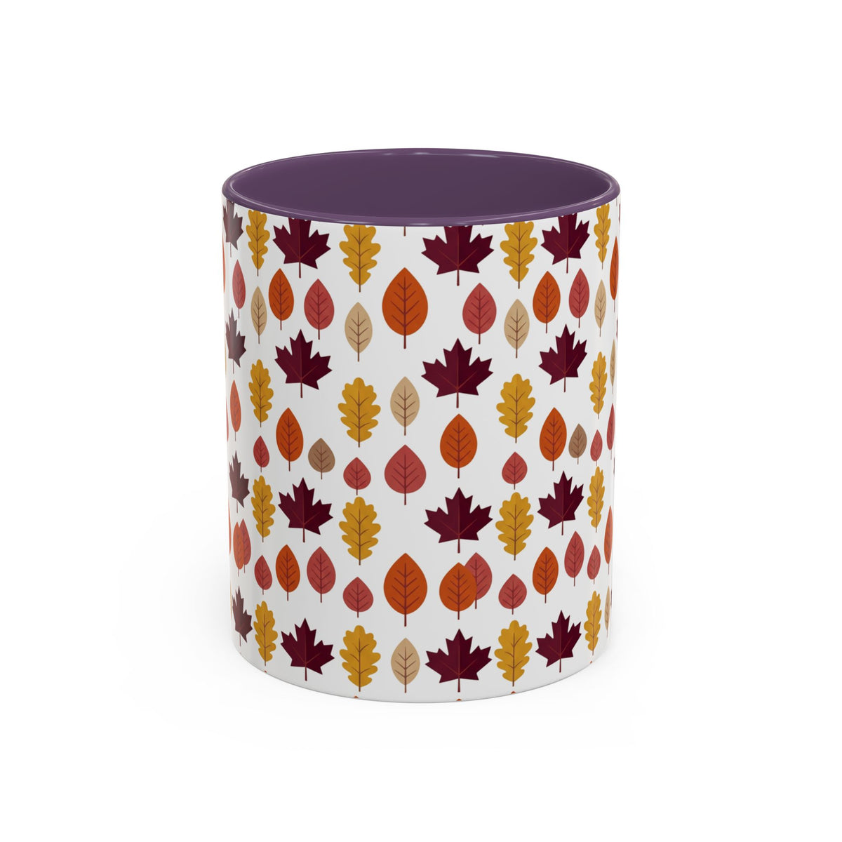 Autumn Leaves Accent Coffee Mug – Fall Leaf Pattern 11/15oz