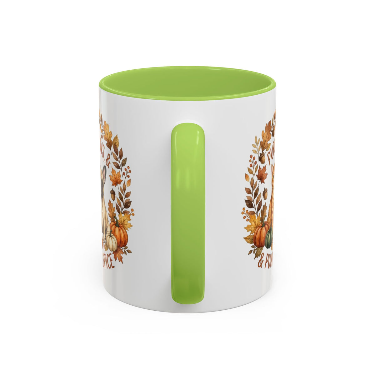 Fall Pet Mug - "Purrs, Paws & Pumpkin Spice" Accent Coffee Mug