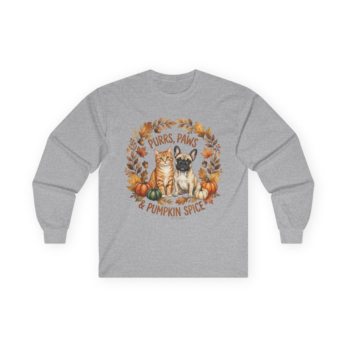 Purrs, Paws & Pumpkin Spice Long Sleeve Tee (Unisex)