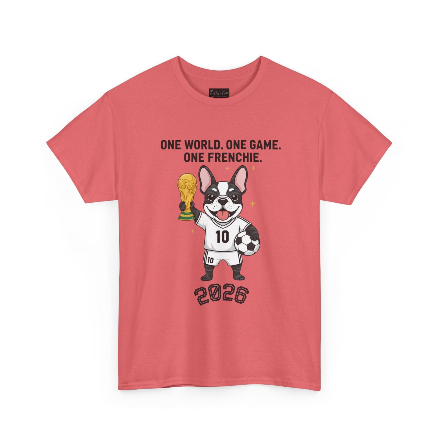One World One Game One Frenchie World Cup 2026 T-Shirt | Soccer Dog Tee