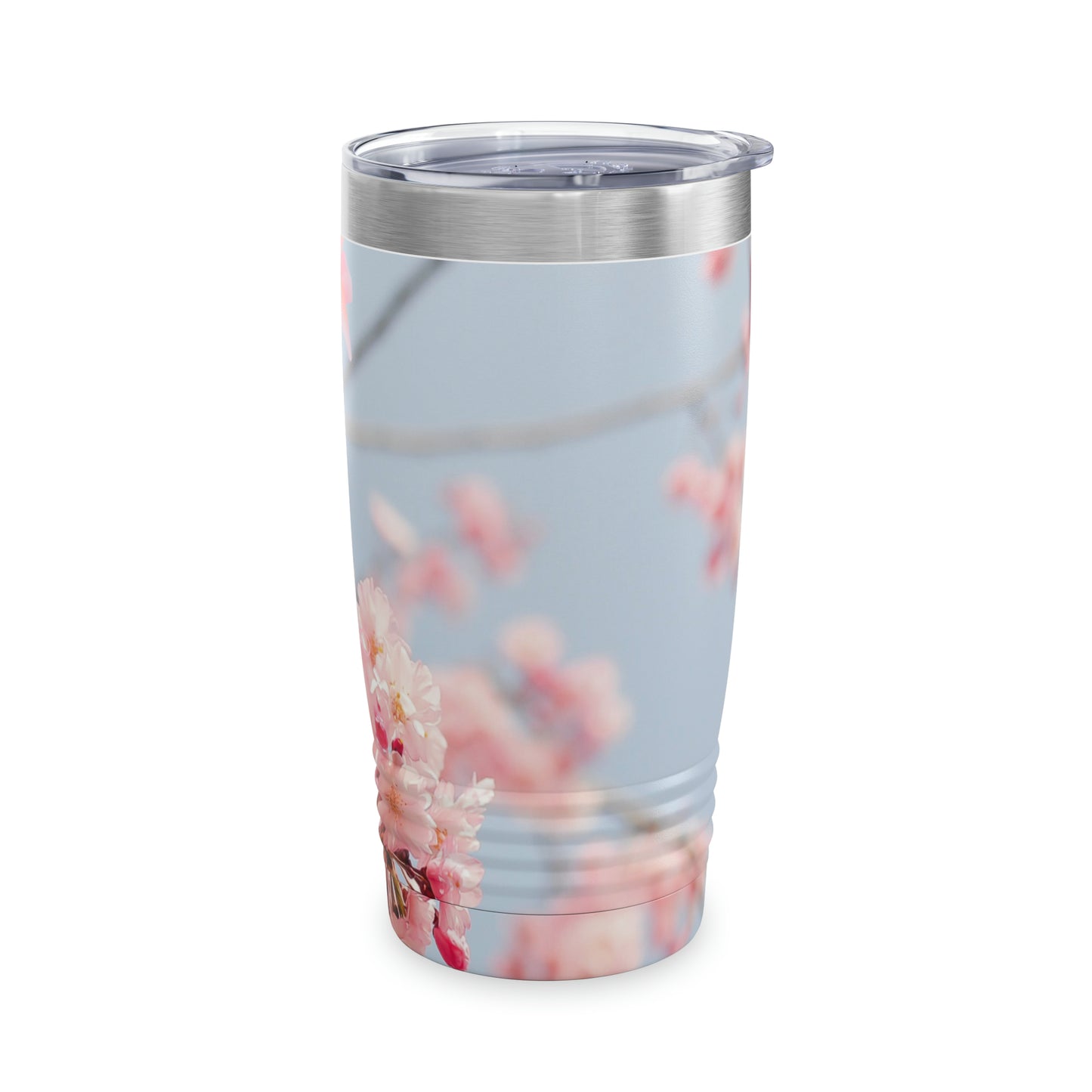 Vaso Cherry Blossom Ringneck, 20 oz, regalo para ella, regalo para él, vasos, vaso de acero inoxidable premium