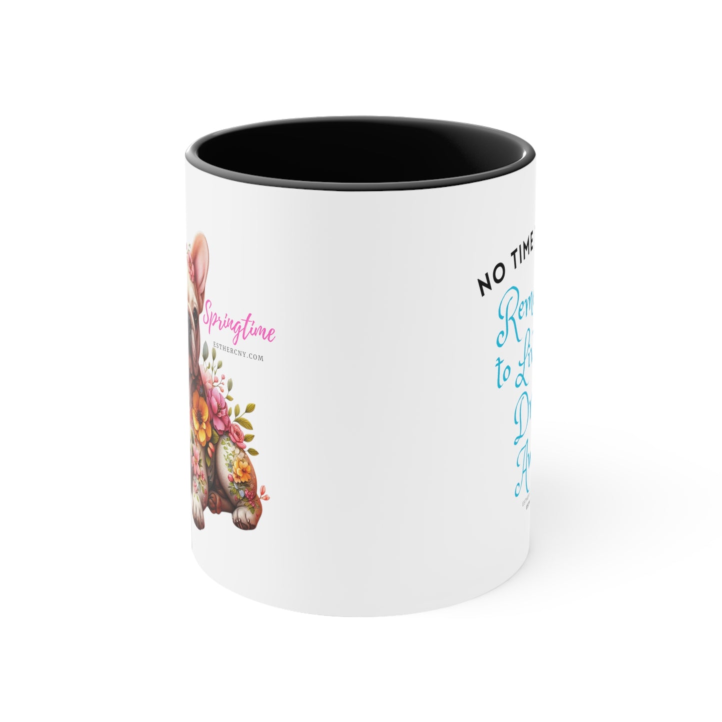 Springtime French Bulldog Accent Coffee Mug, 11oz