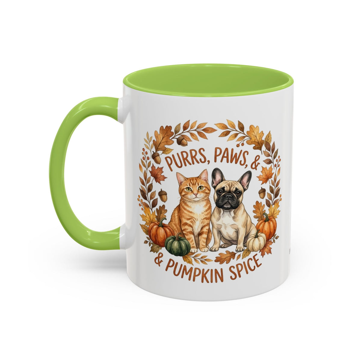 Fall Pet Mug - "Purrs, Paws & Pumpkin Spice" Accent Coffee Mug