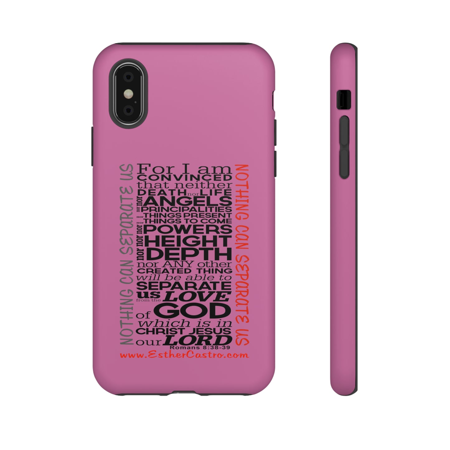 Tough Cases for Smart Phones - "Nothing Can Separate Us" Christian customized Tough Cases Romans 8, smartphone covers