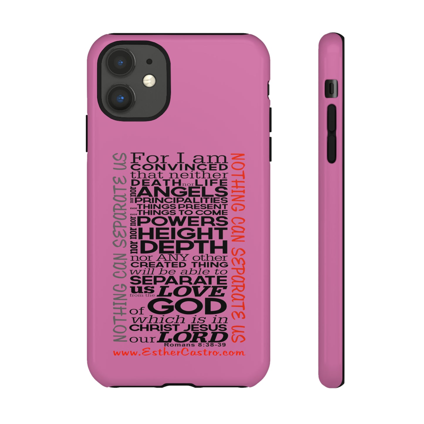 Tough Cases for Smart Phones - "Nothing Can Separate Us" Christian customized Tough Cases Romans 8, smartphone covers