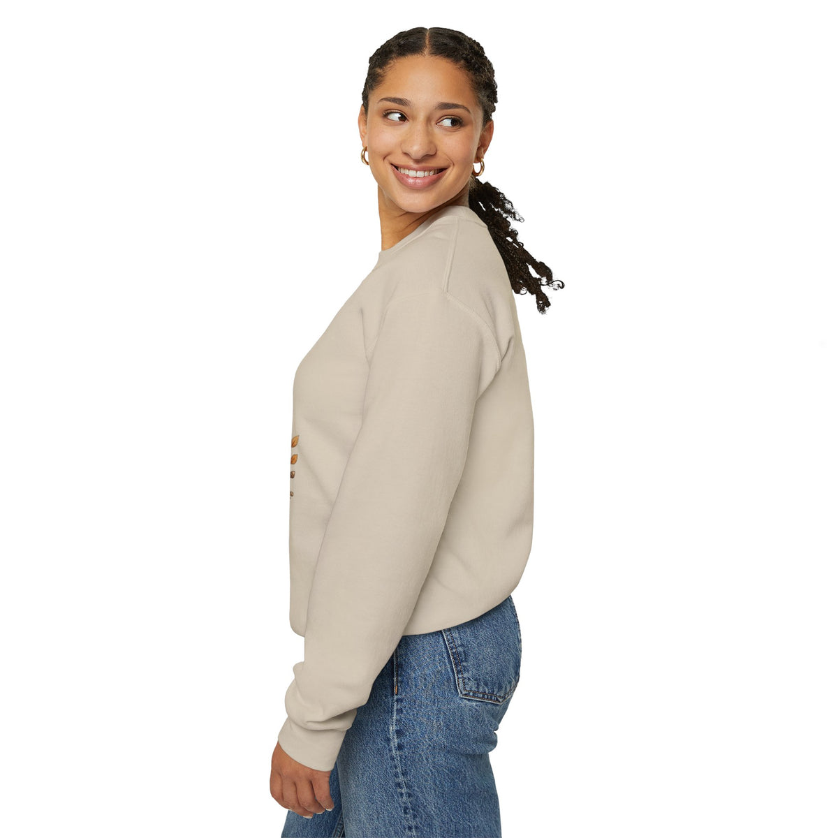 Faith-Inspired Crewneck Sweatshirt — "Rooted in Faith, Growing with Grace" Autumn Wreath
