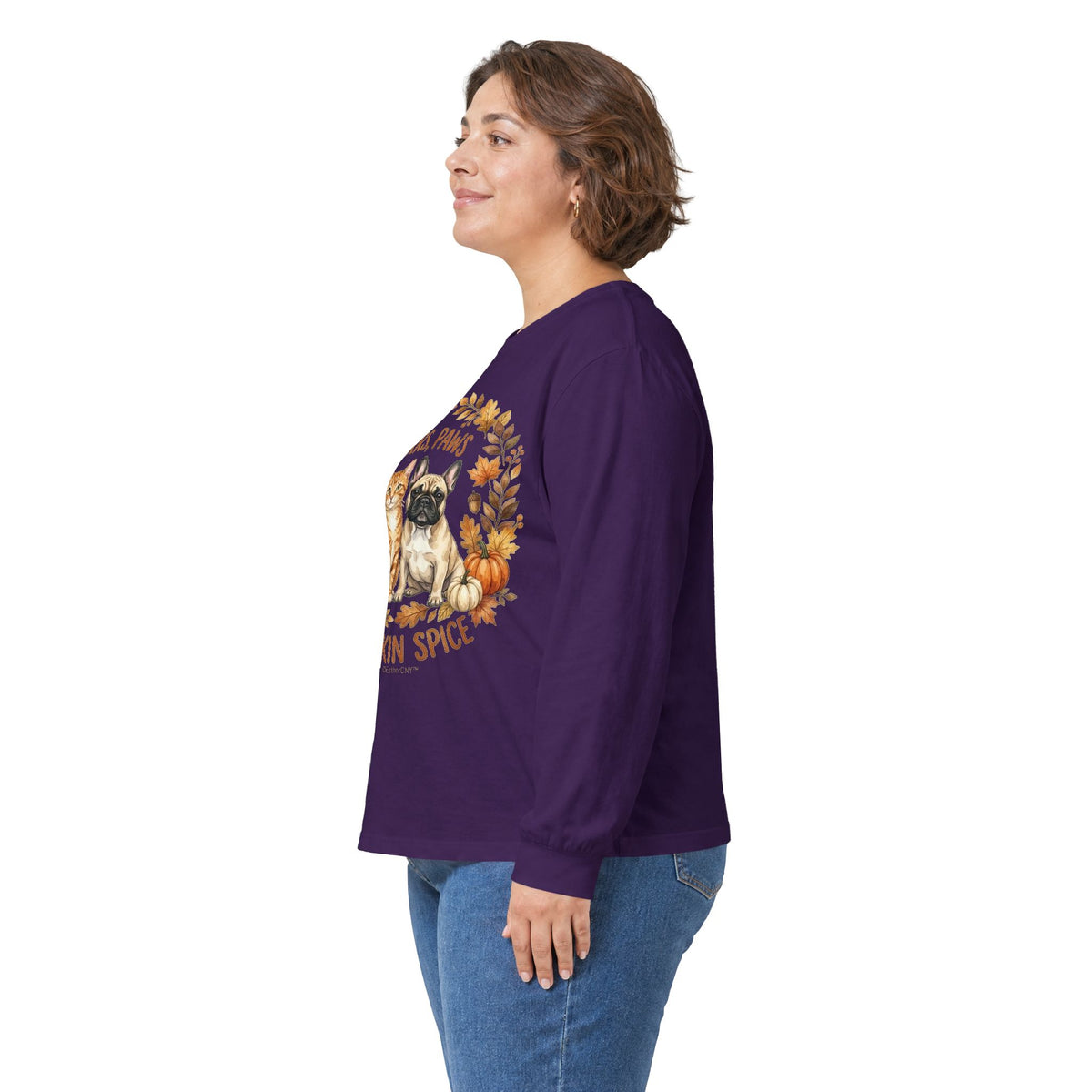 Purrs, Paws & Pumpkin Spice Long Sleeve Tee (Unisex)