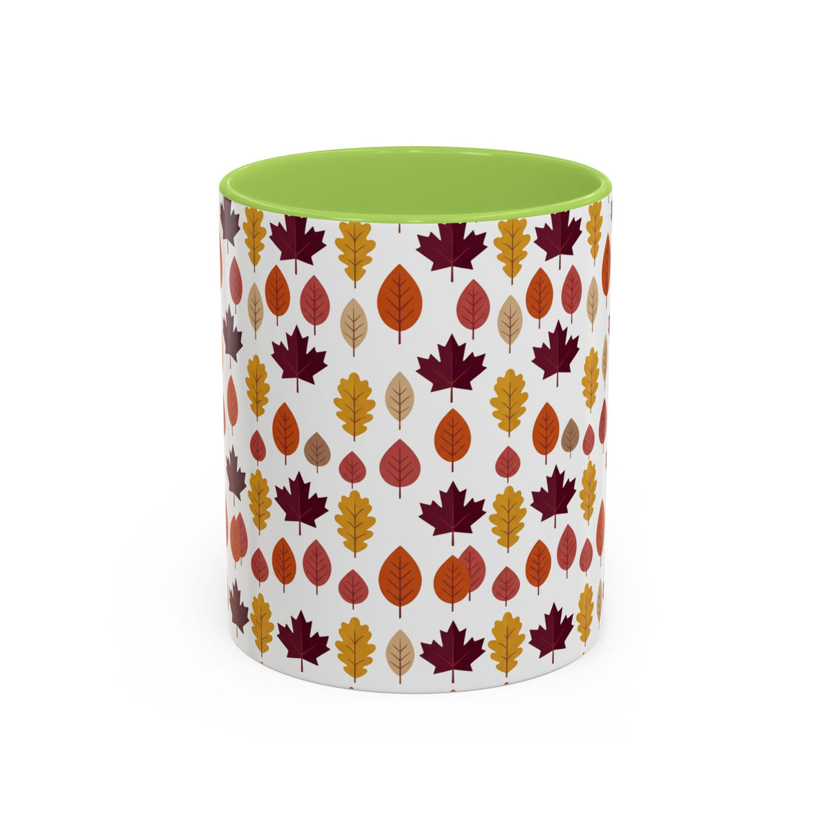 Autumn Leaves Accent Coffee Mug – Fall Leaf Pattern 11/15oz