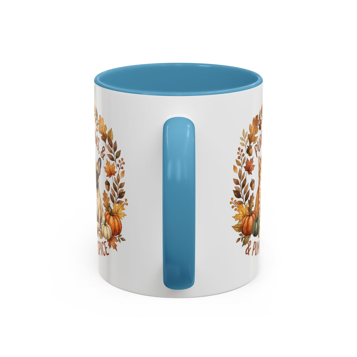 Fall Pet Mug - "Purrs, Paws & Pumpkin Spice" Accent Coffee Mug