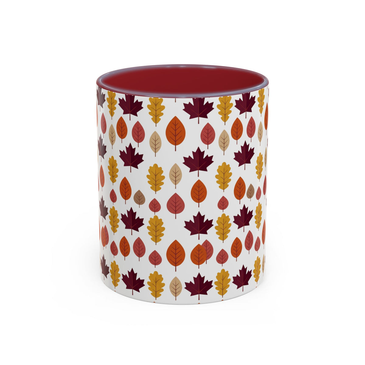 Autumn Leaves Accent Coffee Mug – Fall Leaf Pattern 11/15oz