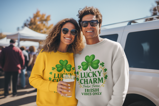 Lucky Charm Shamrock Sweatshirt — Irish Vibes St. Patrick's Day