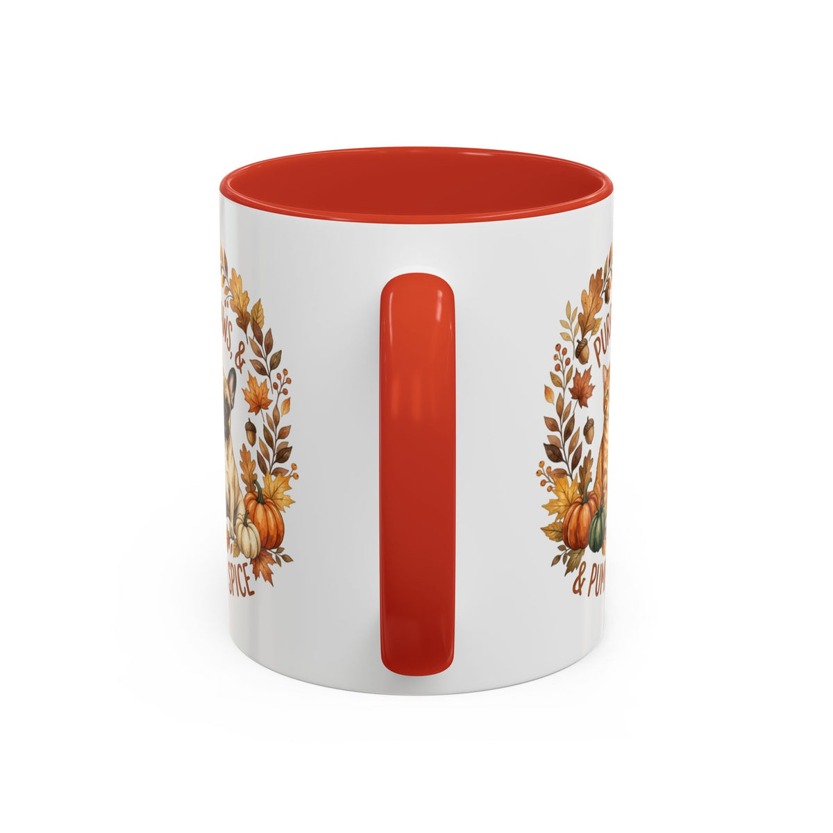 Fall Pet Mug - "Purrs, Paws & Pumpkin Spice" Accent Coffee Mug