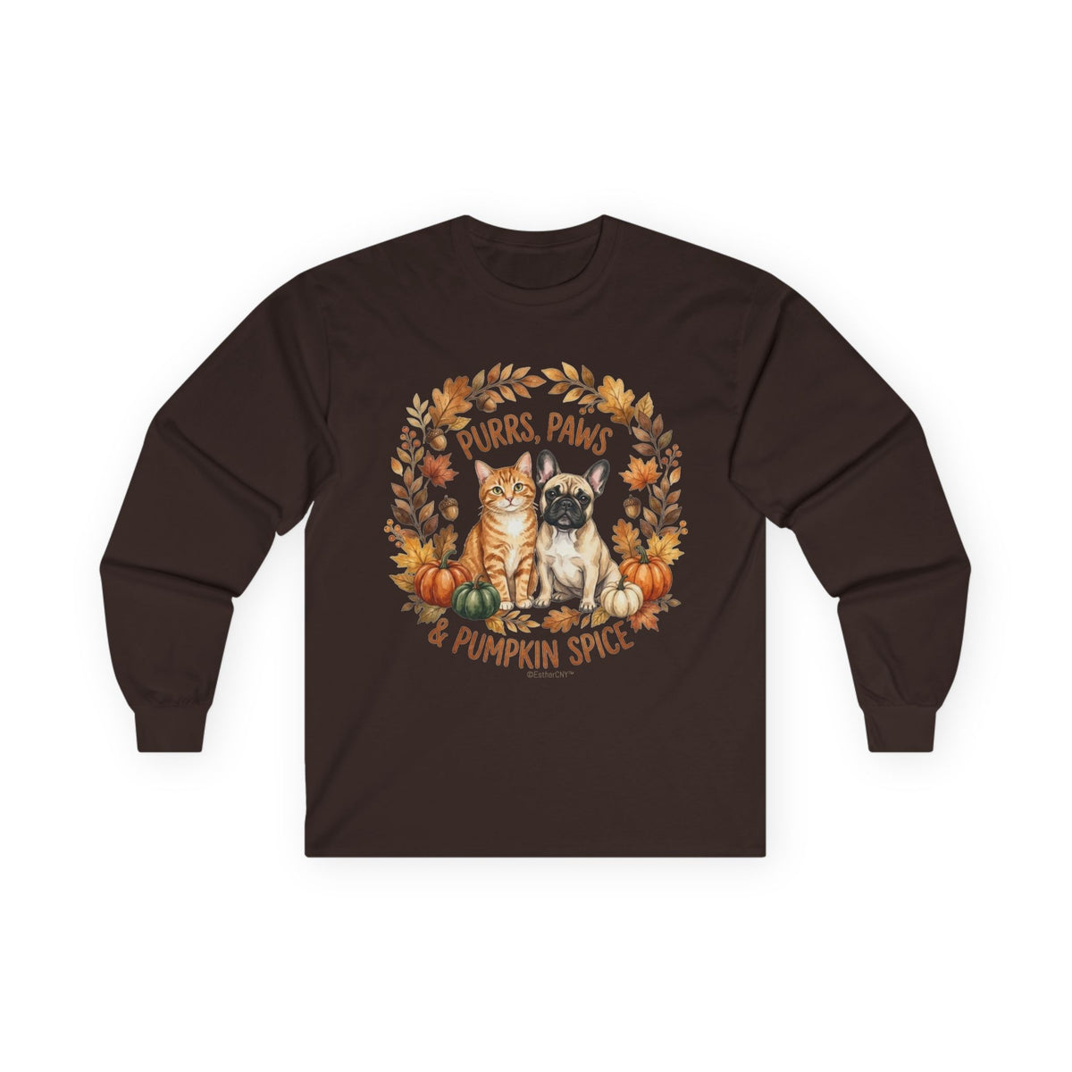 Purrs, Paws & Pumpkin Spice Long Sleeve Tee (Unisex)