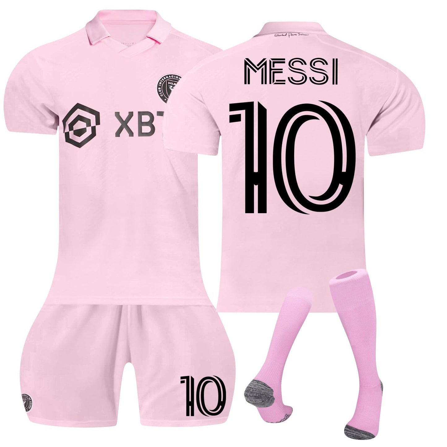 Conjunto de camiseta de fútbol de chándal Messi del Inter Miami