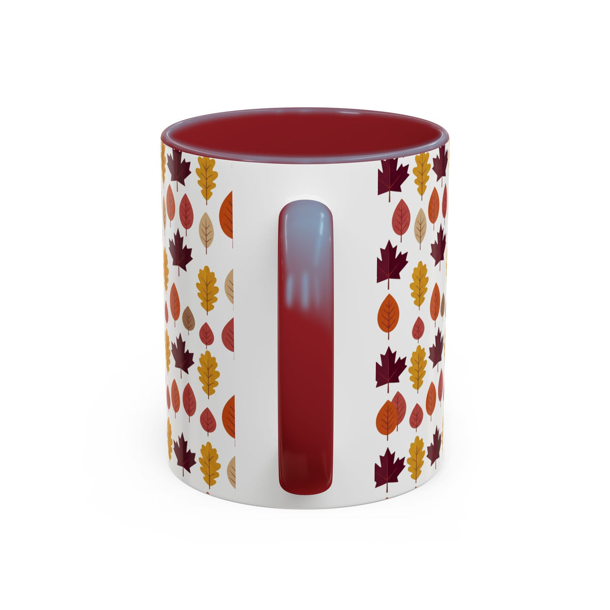 Autumn Leaves Accent Coffee Mug – Fall Leaf Pattern 11/15oz