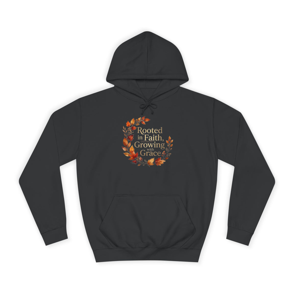 Hoodie - Rooted in Faith, Growing with Grace, Fall Wreath Hoodie