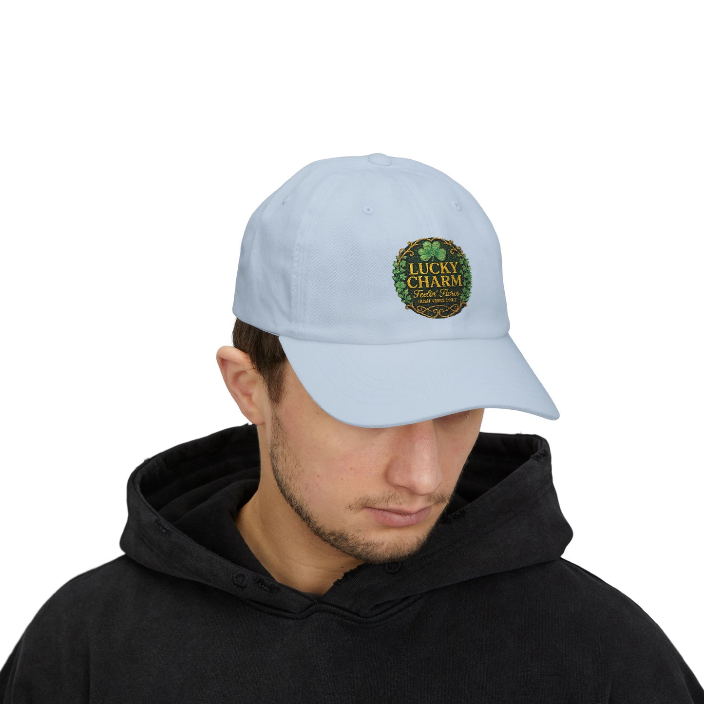 Luck Charm Feelin' Fierce Irish Vibes Only Embroidered Dad Cap