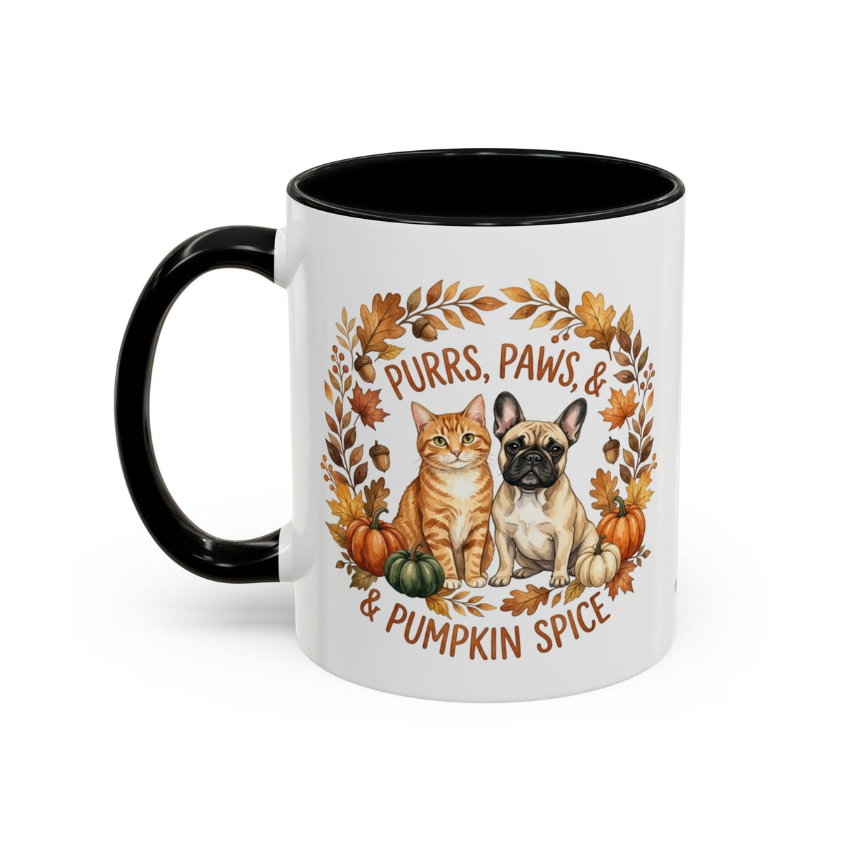 Fall Pet Mug - "Purrs, Paws & Pumpkin Spice" Accent Coffee Mug