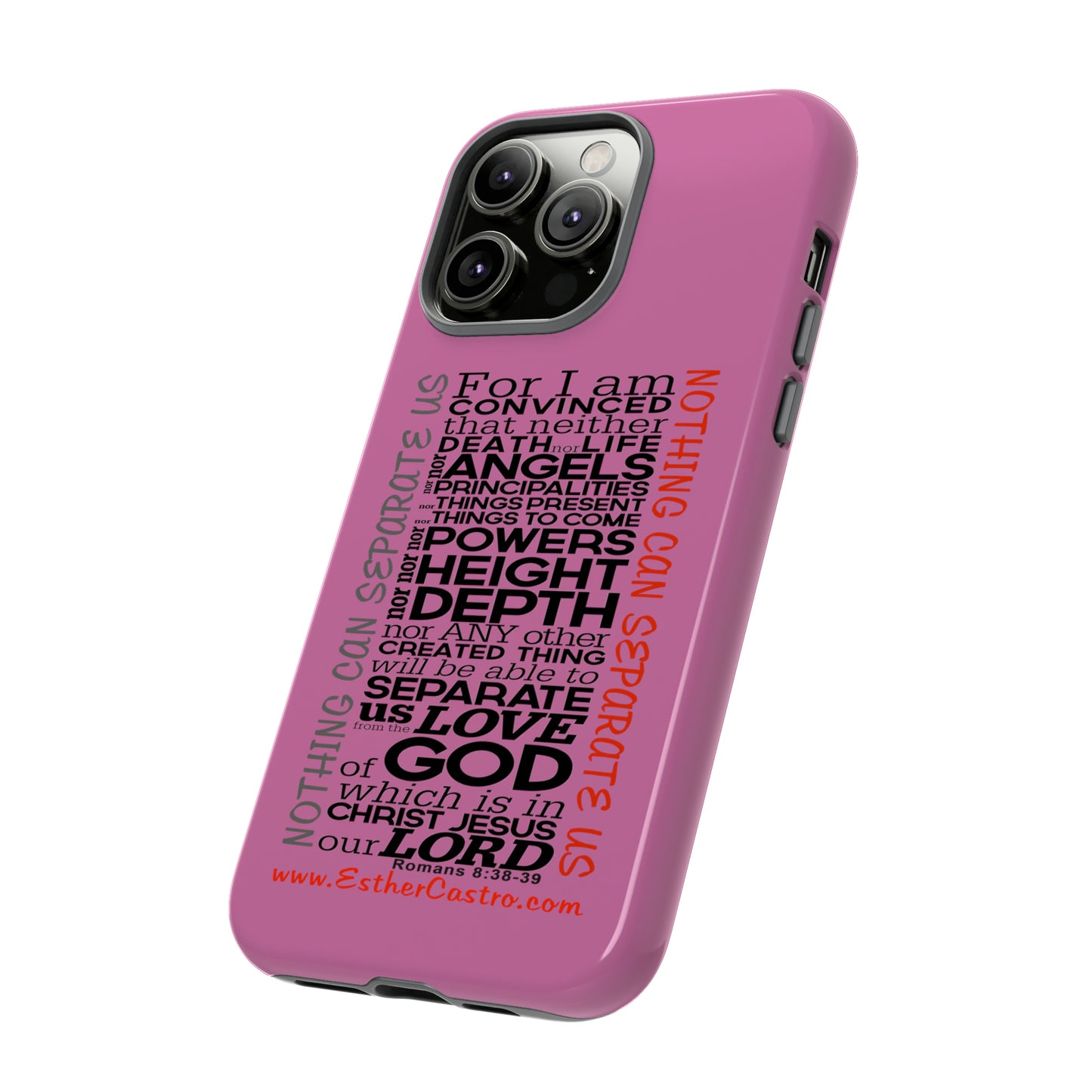 Tough Cases for Smart Phones - "Nothing Can Separate Us" Christian customized Tough Cases Romans 8, smartphone covers