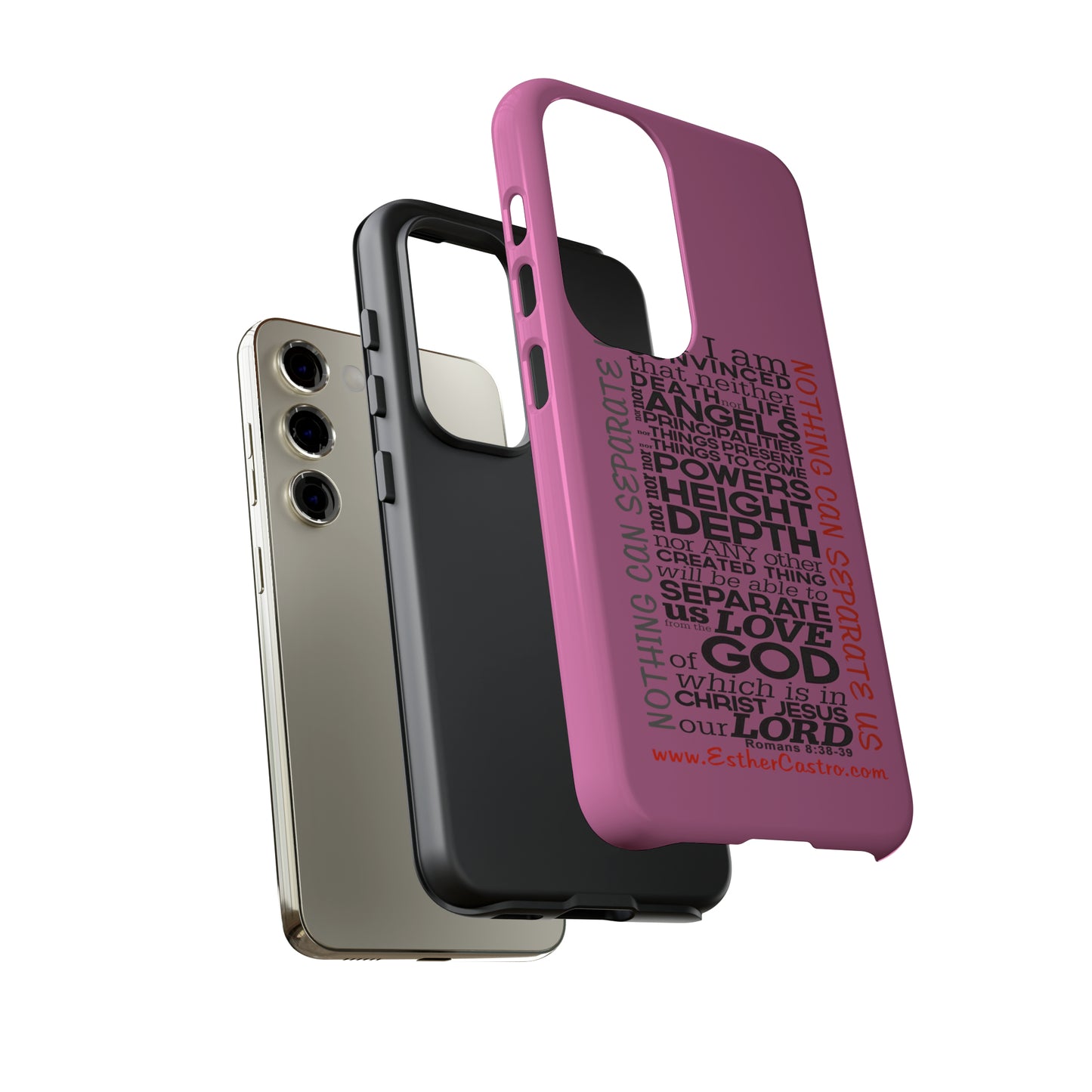 Fundas Resistentes para Teléfonos Inteligentes - "Nada Nos Puede Separar" Fundas Resistentes Cristianas personalizadas Romanos 8, fundas para smartphones