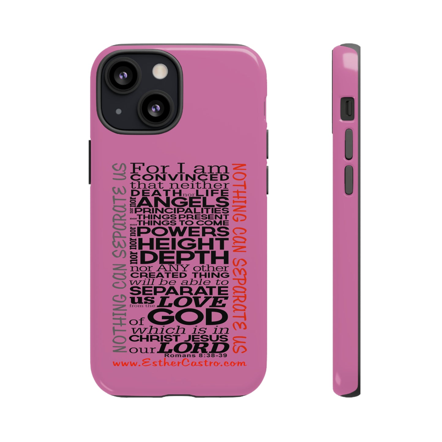 Tough Cases for Smart Phones - "Nothing Can Separate Us" Christian customized Tough Cases Romans 8, smartphone covers