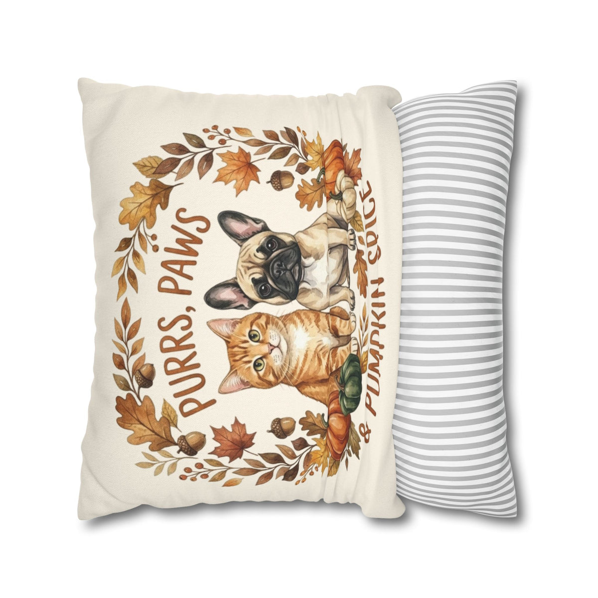 Purrs, Paws & Pumpkin Spice Fall Pillowcase
