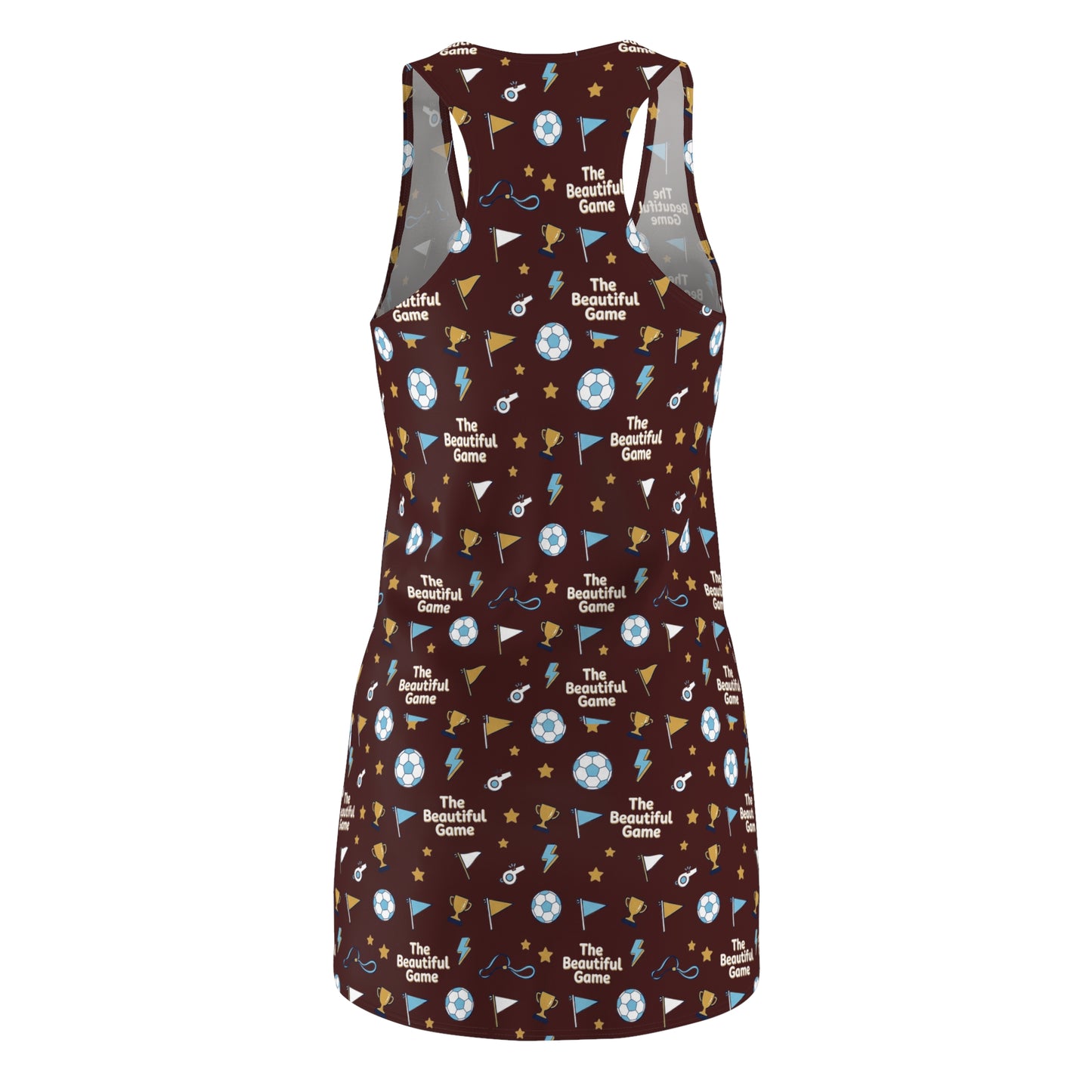 Racerback Dress — The Beautiful Game Soccer Pattern
