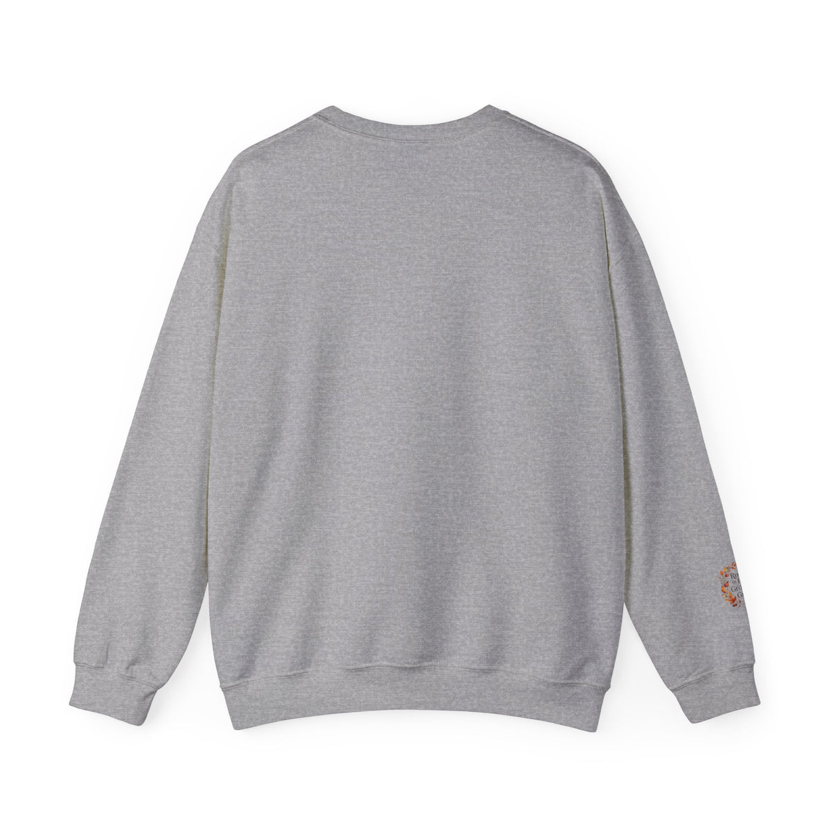 Faith-Inspired Crewneck Sweatshirt — "Rooted in Faith, Growing with Grace" Autumn Wreath