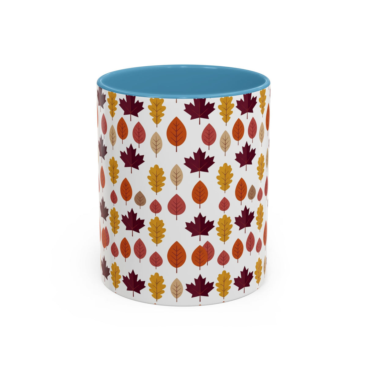 Autumn Leaves Accent Coffee Mug – Fall Leaf Pattern 11/15oz