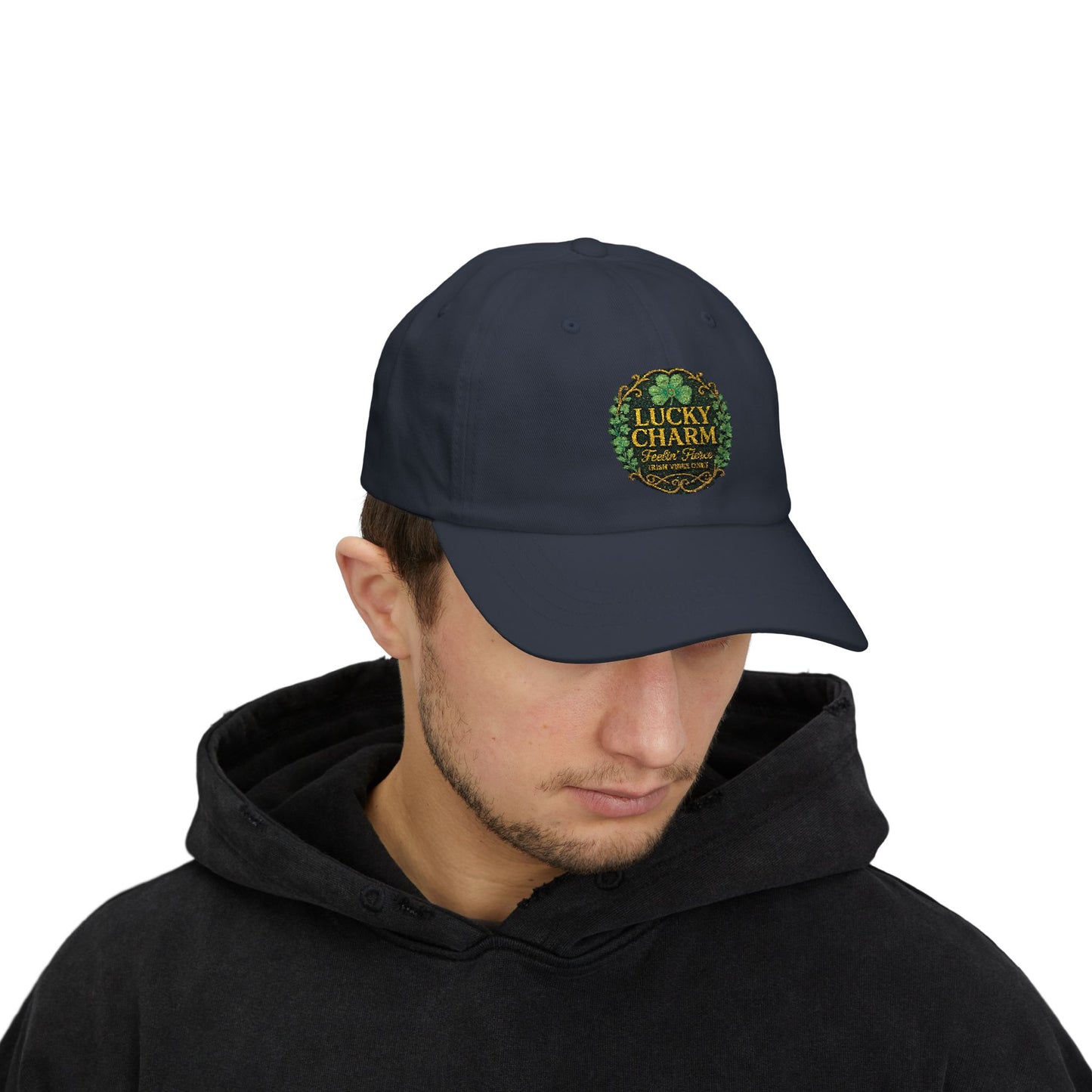 Luck Charm Feelin' Fierce Irish Vibes Only Embroidered Dad Cap
