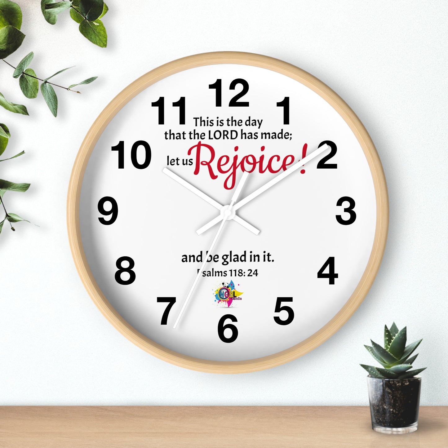Psalms 118 Wall clock -This is the day that the LORD has made...