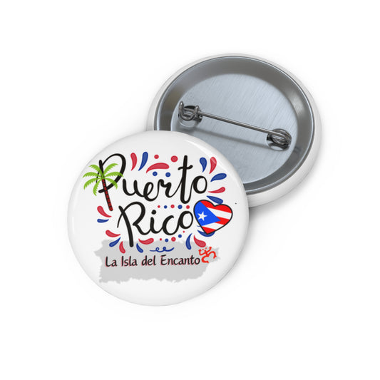 Puerto Rico Custom Pin Buttons