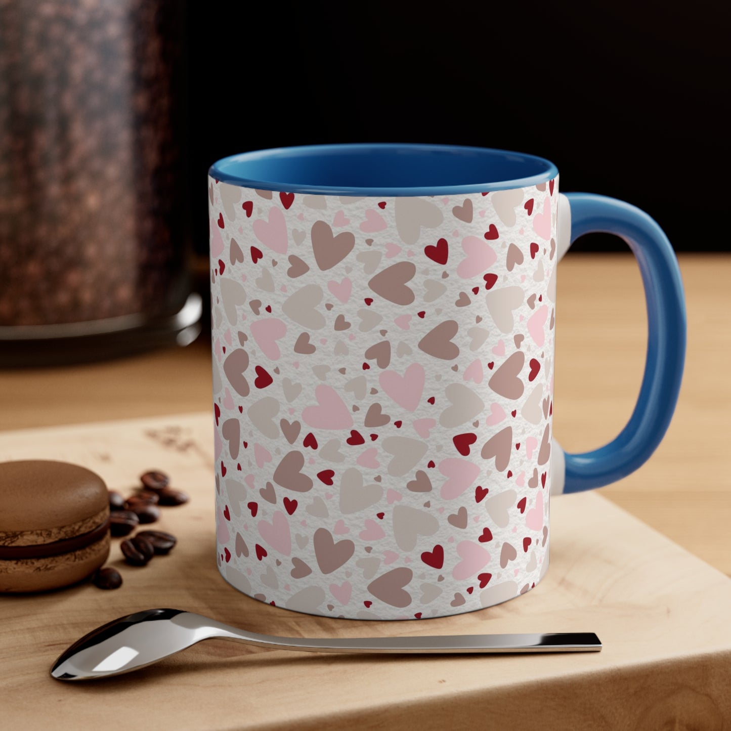 Camouflage Hearts Accent Coffee Mug, 11oz