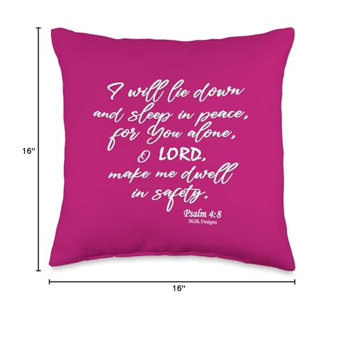 Psalms 4:8 Throw pillows Throw Pillow