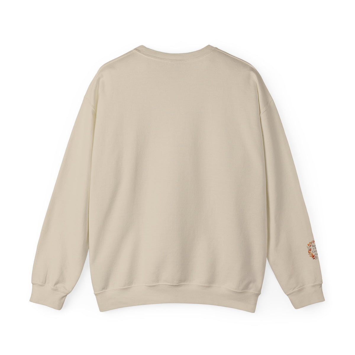 Faith-Inspired Crewneck Sweatshirt — "Rooted in Faith, Growing with Grace" Autumn Wreath