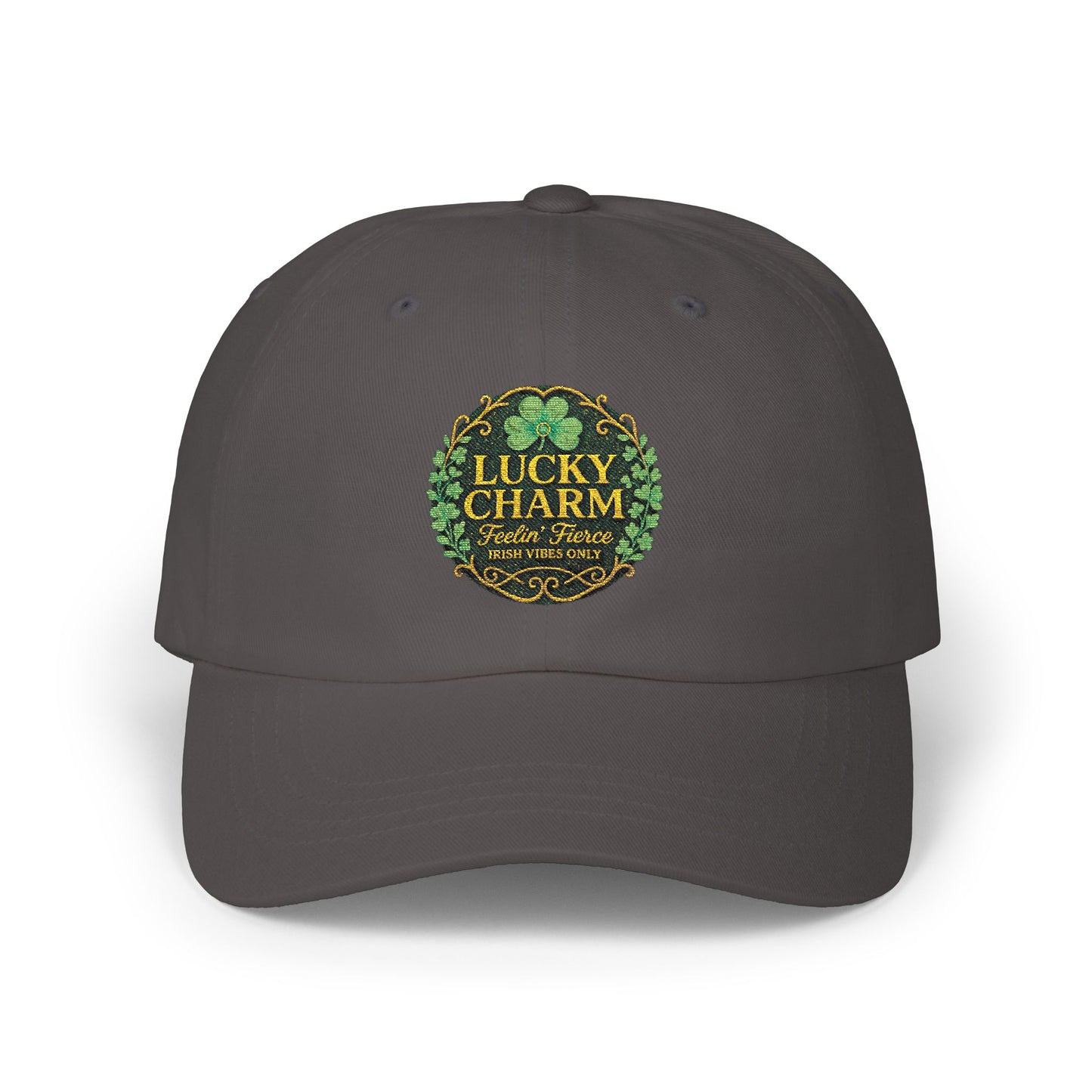 Luck Charm Feelin' Fierce Irish Vibes Only Embroidered Dad Cap