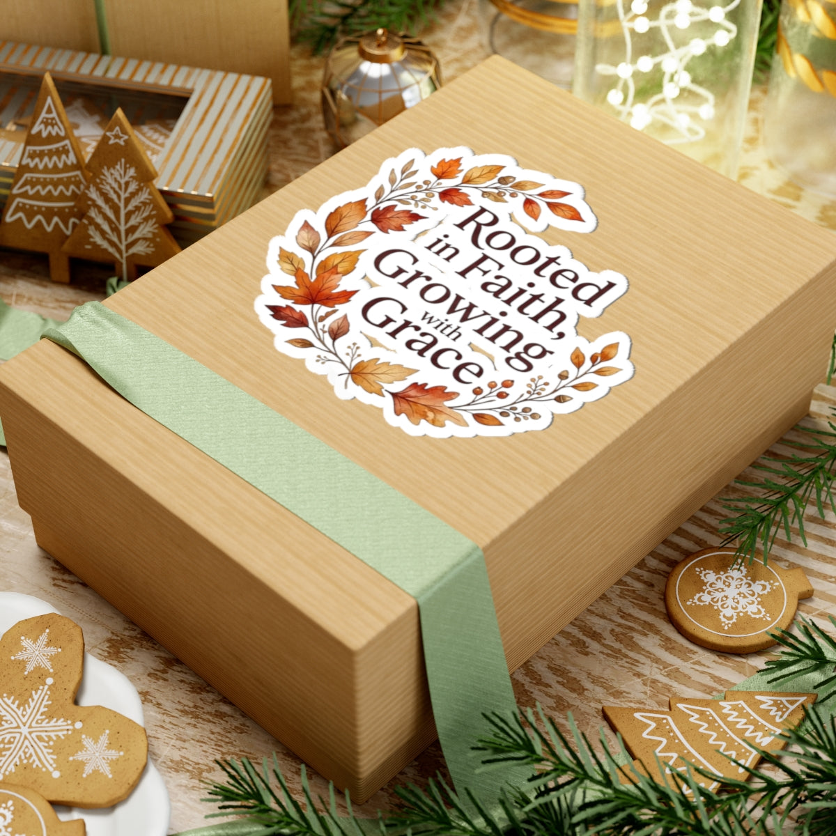 Rooted in Faith, Growing with Grace Fall Floral Sticker