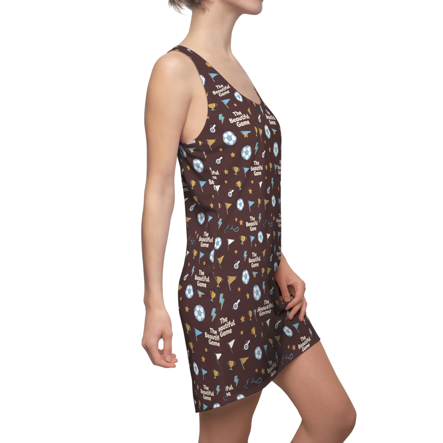 Racerback Dress — The Beautiful Game Soccer Pattern