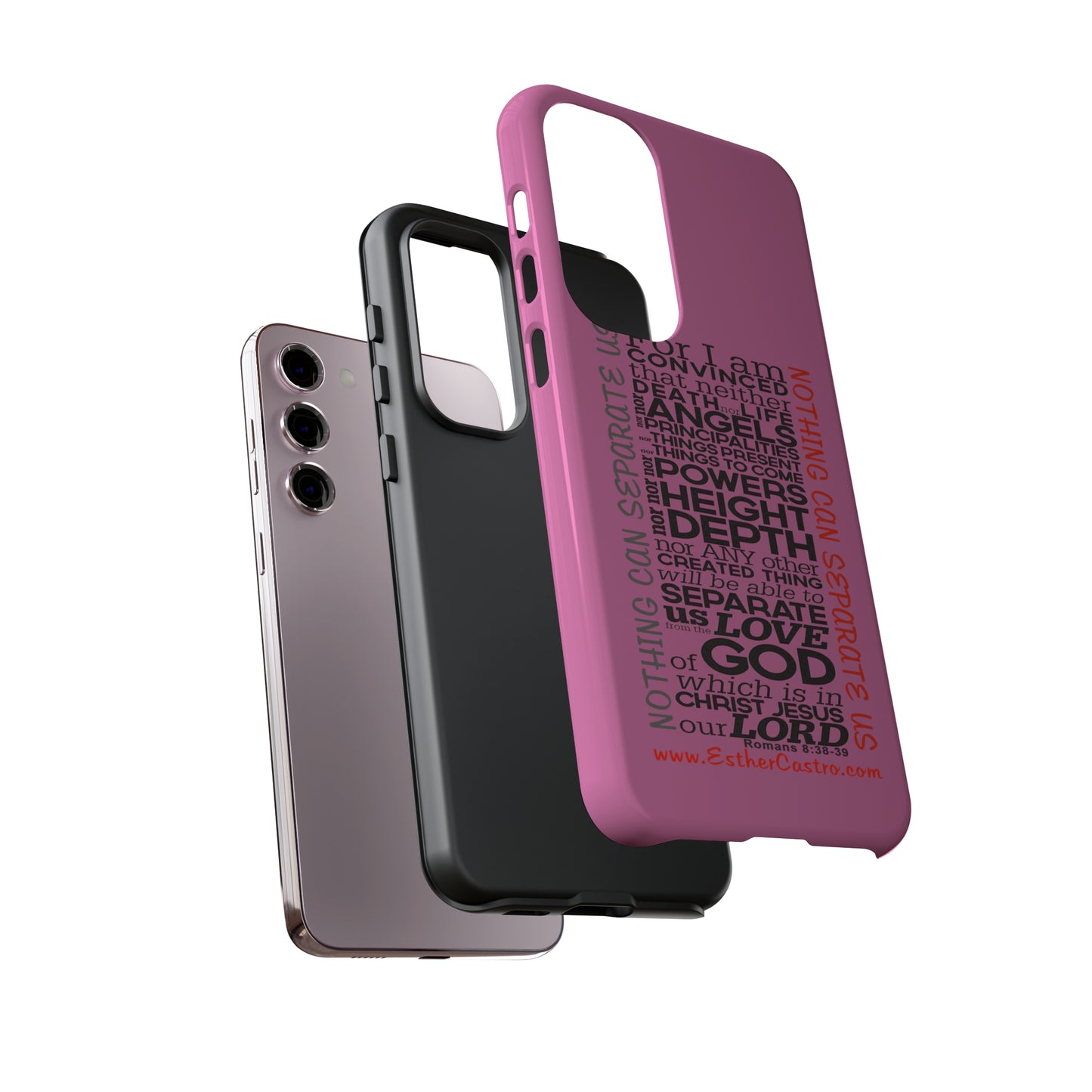 Fundas Resistentes para Teléfonos Inteligentes - "Nada Nos Puede Separar" Fundas Resistentes Cristianas personalizadas Romanos 8, fundas para smartphones