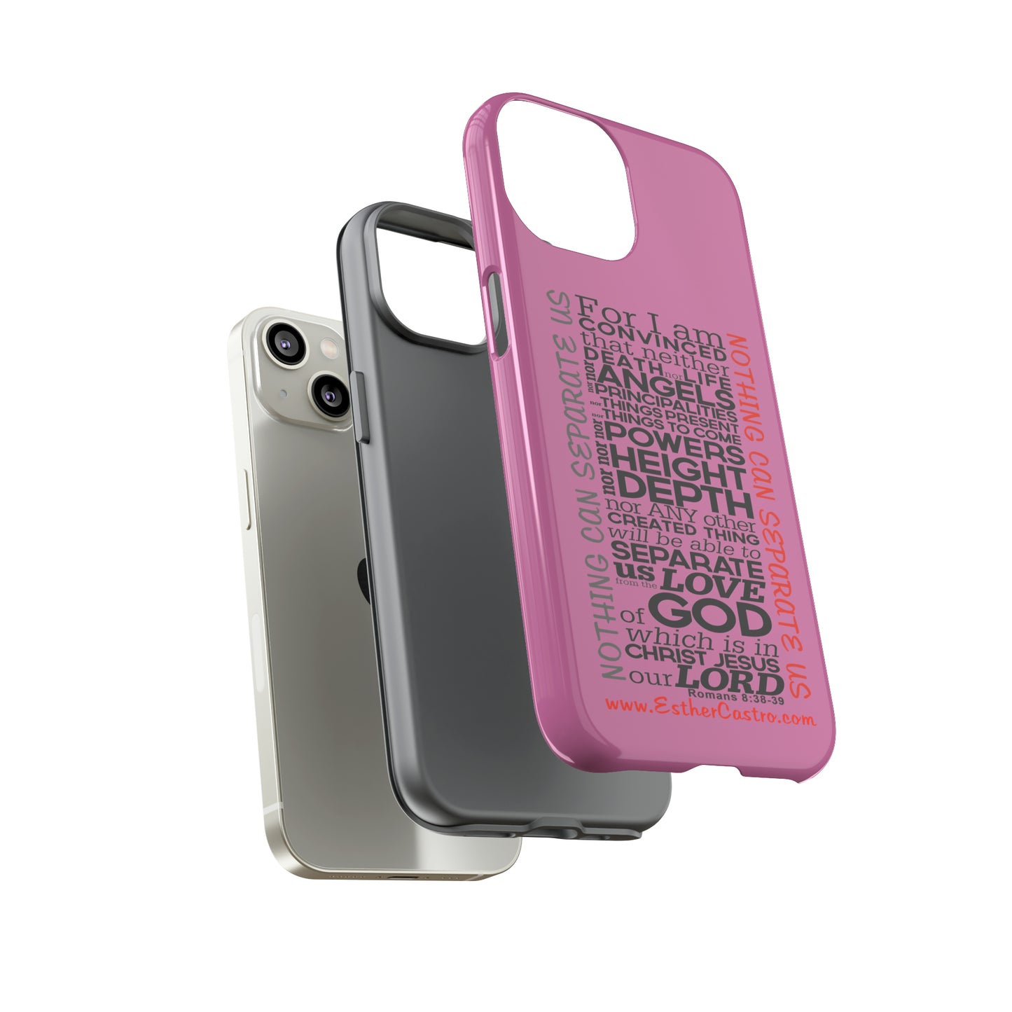 Tough Cases for Smart Phones - "Nothing Can Separate Us" Christian customized Tough Cases Romans 8, smartphone covers