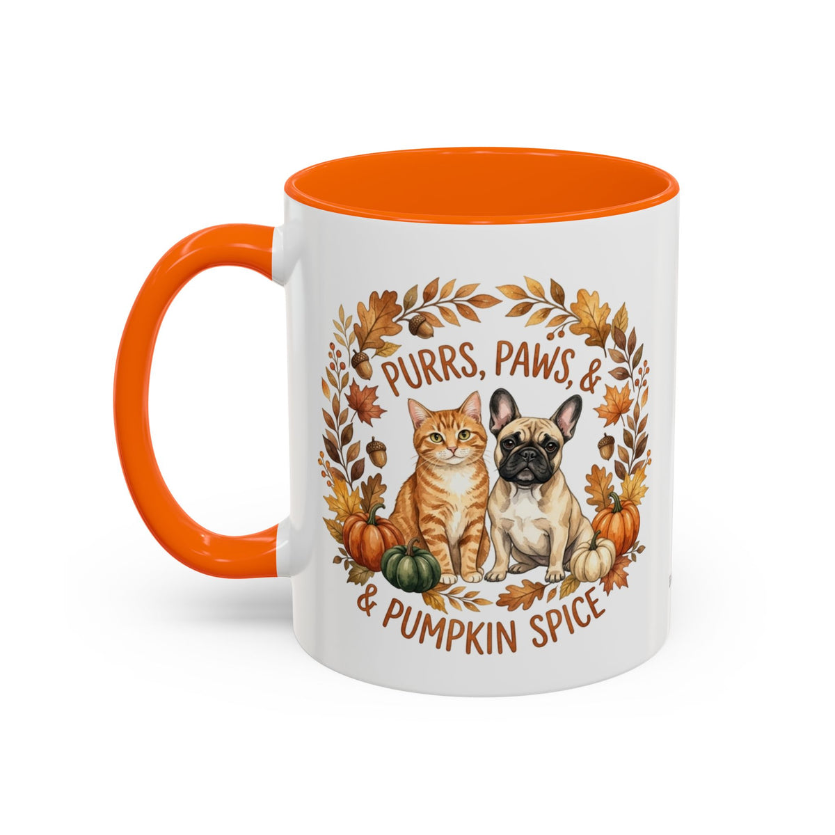 Fall Pet Mug - "Purrs, Paws & Pumpkin Spice" Accent Coffee Mug