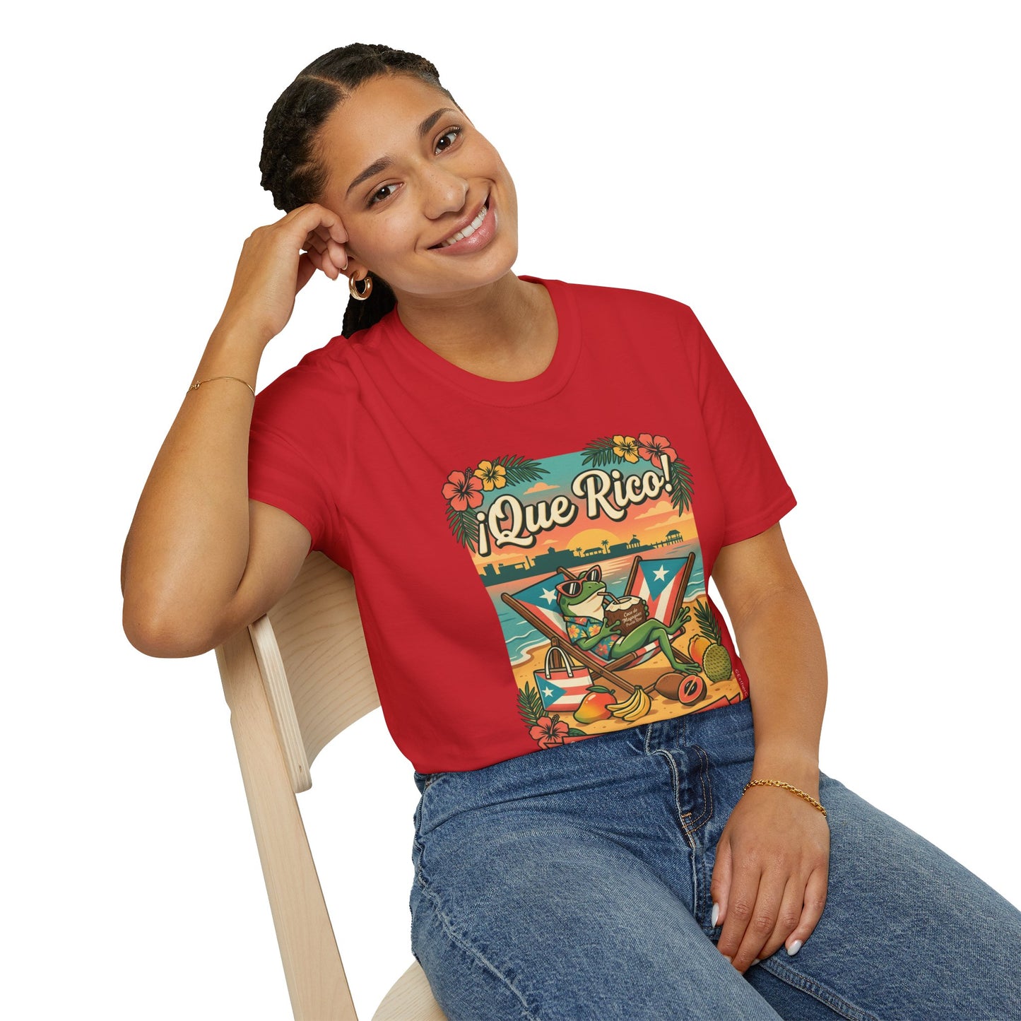Tropical Frog Beach T‑Shirt — "Coco de Mayagüez Puerto Rico" Summer Vacation Tee