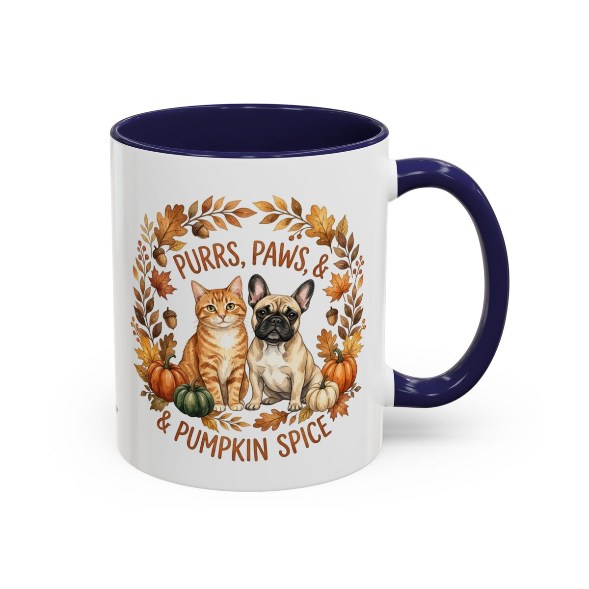 Fall Pet Mug - "Purrs, Paws & Pumpkin Spice" Accent Coffee Mug