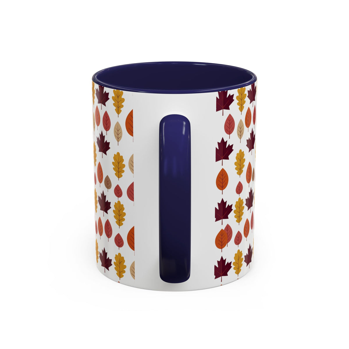Autumn Leaves Accent Coffee Mug – Fall Leaf Pattern 11/15oz