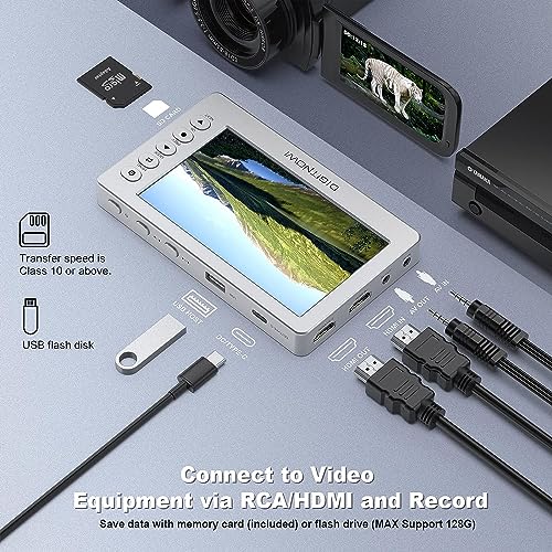 VHS to Digital Converter, Video to Digital Converter,1080P Video Device, Analog to Digital Video Converter, Video & Audio Recording from VCR, VHS, DVD, Tapes, Hi8, Camcorders, Gaming Systems