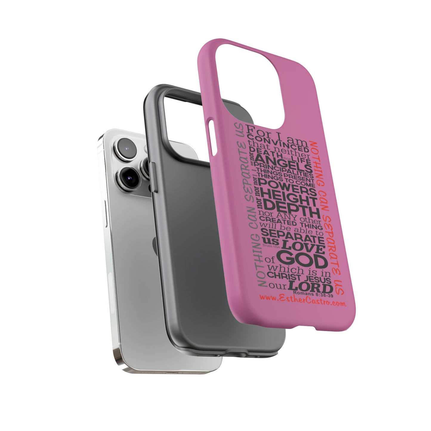 Tough Cases for Smart Phones - "Nothing Can Separate Us" Christian customized Tough Cases Romans 8, smartphone covers